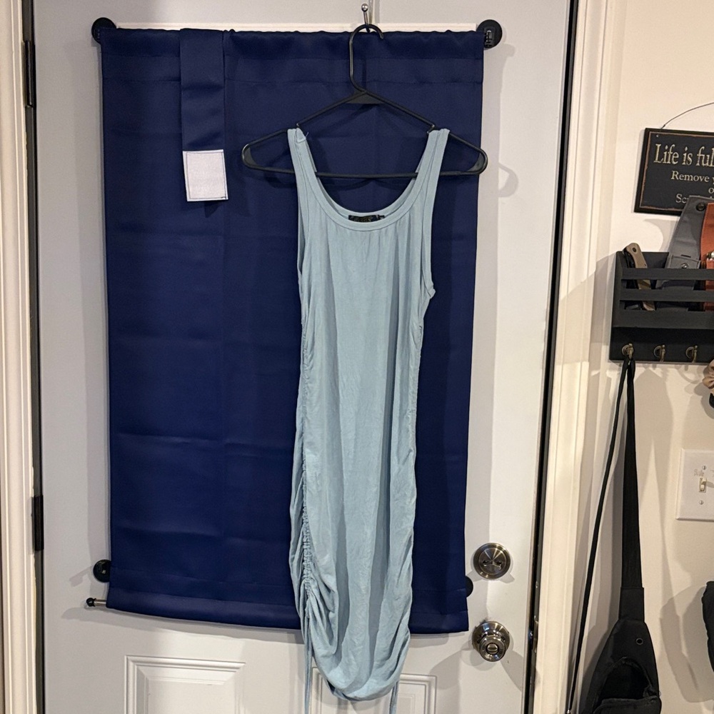 Light Blue Sleeveless Midi Dress